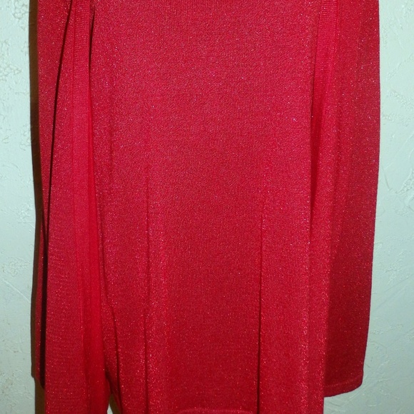 My Collection Women NWT Red Sparkle Cardigan Set - Picture 6 of 7